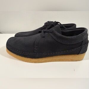 Clarks weaver Black Suede Men's Shoes